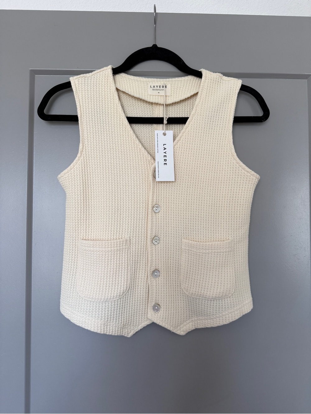 Layere Organic Cotton Waffle Vest